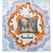 Epi Peas | Literal Wordplay Humor シャワーカーテン (正面)