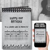 Epic 21st Rockstar Guitar Birthday Card カード