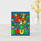 Epic African Black Dabbing Bruh Seven History Amer カード (黄色い花)