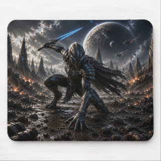 Epic Alien Knight in a Distant Galaxy マウスパッド