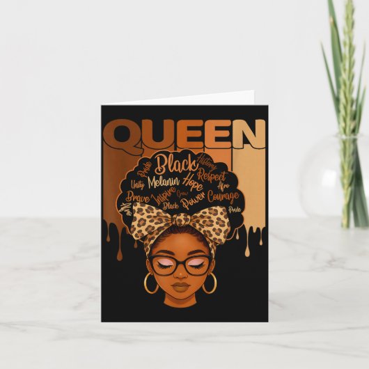 Epic American Melanin History Queen Black African カード (正面)