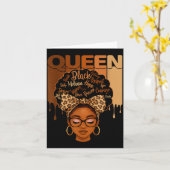 Epic American Melanin History Queen Black African カード (黄色い花)
