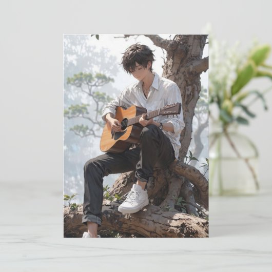 Epic Anime Guitarist Birthday Invitation - Customi 招待状 (スタンド正面)