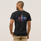 Epic Anime Warrior - Electric Fire Lightning Battl Tシャツ (裏面フル)