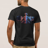 Epic Anime Warrior - Electric Fire Lightning Battl Tシャツ (裏面)