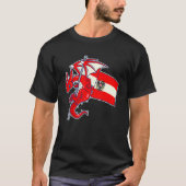 Epic Austrian Dragon  Proud Austria Flag Tシャツ (正面)