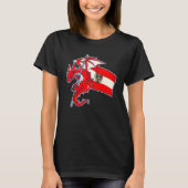 Epic Austrian Dragon  Proud Austria Flag Tシャツ (正面)