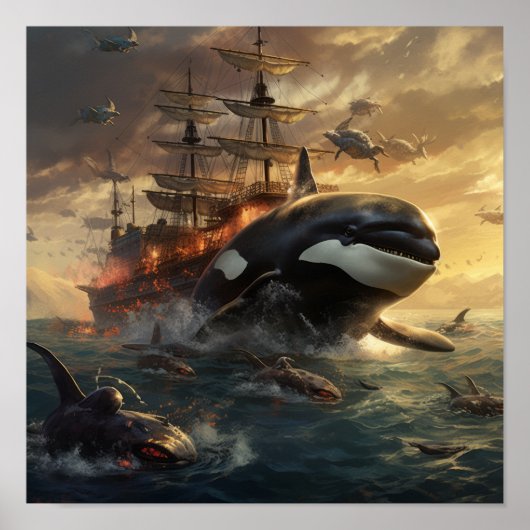 Epic Battle of Orca vs. The Black Pearl 素晴らし - ポスター (正面)