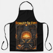 Epic Blacksmith Forge Anvil & Swords Fantasy Art エプロン (正面)