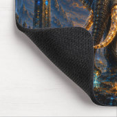 Epic Blue & Gold Celestial Elephant Mouse Pad マウスパッド (コーナー)