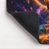 Epic Blue & Gold Celestial Phoenix Mouse Pad マウスパッド (コーナー)