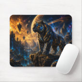 Epic Blue & Gold Celestial Tiger Mouse Pad マウスパッド (マウス)