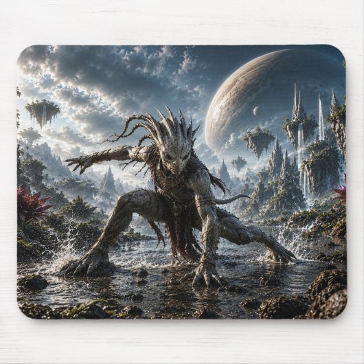 Epic Cosmic Guardian in a Fantasy World マウスパッド (正面)