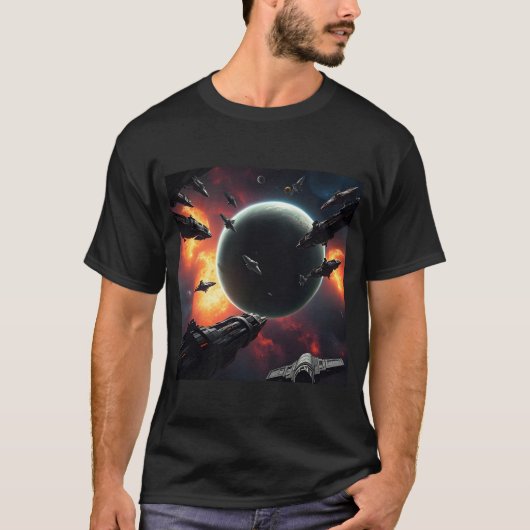 EPIC COSMIC SHIP, INTERSTELLAR THRUSTERS VOYAGE Tシャツ (正面)