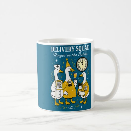Epic Delivery OB GYN Year New Silly Goose Nurse Mi コーヒーマグカップ (右)