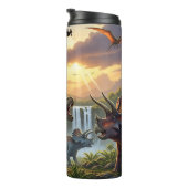 Epic Dinosaur Valley Waterfall Sunset タンブラー (回転右)