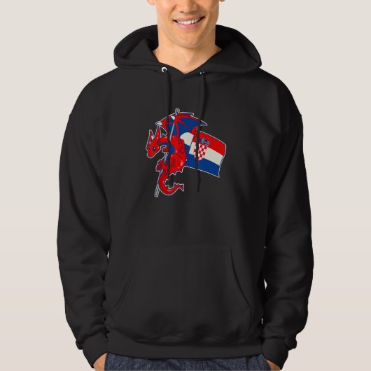 Epic Dragon With Croatia Flag  Croatian パーカ (正面)