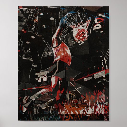 Epic Dunk Collage bascketball player ポスター (正面)