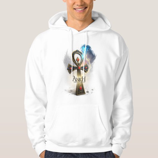 Epic Egyptian Ankh Hoodie – Fantasy Symbol of Eter パーカ (正面)