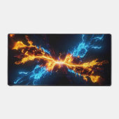 Epic Elemental Fire Ice Energy Clash Gamer デスクマット (正面)