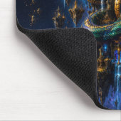 Epic Emerald & Gold Space Dragon Mouse Pad マウスパッド (コーナー)