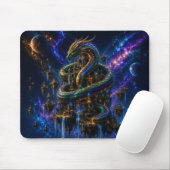 Epic Emerald & Gold Space Dragon Mouse Pad マウスパッド (マウス)