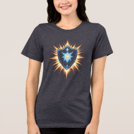 Epic Fantasy Shield with Radiant Energy Burst – Ma トライブレンドＴシャツ