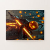 Epic Fiery Pumpkin Knight Puzzle – Limited Glow ⚔️ ジグソーパズル (横)