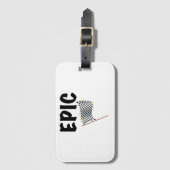 Epic Finish Line Checkered Racing Flag ラゲッジタグ (正面縦)