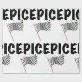 Epic Finish Line Checkered Racing Flag ラッピングペーパー (フラット)