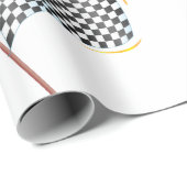 Epic Finish Line Checkered Racing Flag ラッピングペーパー (ロールコーナー)