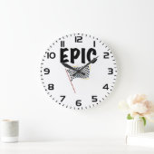 Epic Finish Line Checkered Racing Flag ラージ壁時計 (ホーム)
