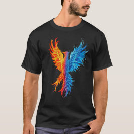 Epic Fire and Ice Phoenix Fantasy Tシャツ
