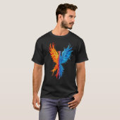 Epic Fire and Ice Phoenix Fantasy Tシャツ (正面フル)