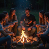 Epic Fire Dragon "Rise From The Ashes" Fantasy Tシャツ