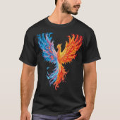Epic Fire & Ice Phoenix - Mythical Elemental Bird Tシャツ (正面)
