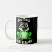 Epic Frog Fartin I Gas Just Sometimes Mask コーヒーマグカップ (左)