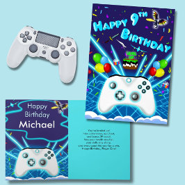 Epic Gamer ハッピー9歳の誕生日カード クリティカルヒット! カード