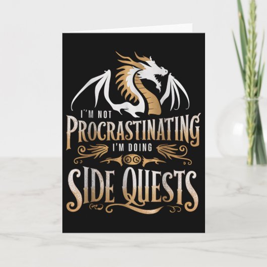 Epic Gamer Fantasy Adventure Apparel Doing Side Qu カード (正面)