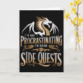 Epic Gamer Fantasy Adventure Apparel Doing Side Qu カード (黄色い花)