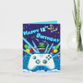 Epic Gamer Happy 12th Birthday Card Critical Hit! カード (正面)