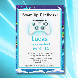 Epic Gamer Happy 13歳の誕生日パーティーの招待状 Critical Hit! 招待状
