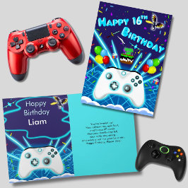Epic Gamer Happy 16th バースデーカード Critical Hit! カード