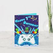 Epic Gamer Happy 7th Birthday Card Critical Hit! カード (正面)