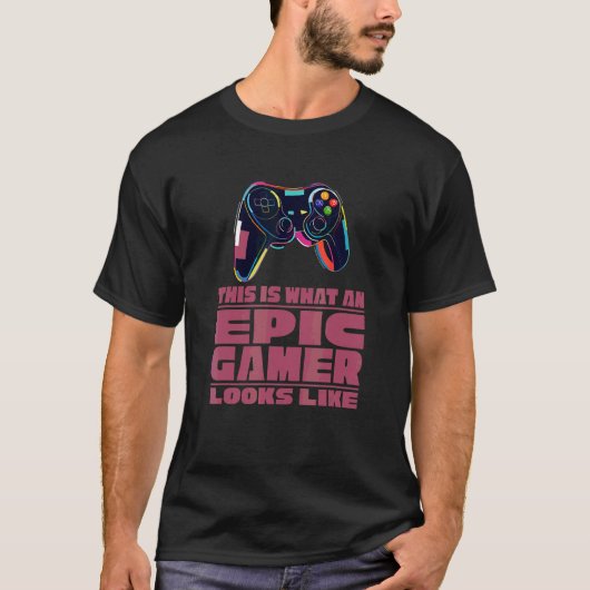 Epic Gamer Proゲームおたくギークネットワークビデオゲーム Tシャツ (正面)