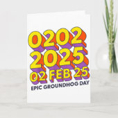Epic Groundhog Day February 2 2025 Men Women Retro カード (正面)