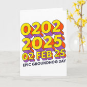 Epic Groundhog Day February 2 2025 Men Women Retro カード (黄色い花)