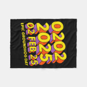 Epic Groundhog Day February 2 2025 Men Women Retro フリースブランケット (正面(横))