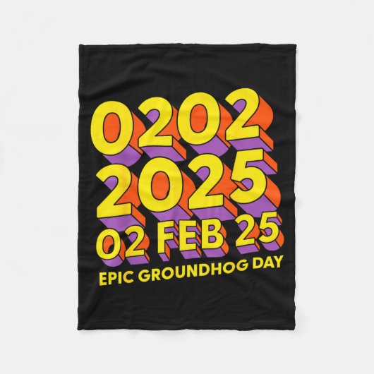 Epic Groundhog Day February 2 2025 Men Women Retro フリースブランケット (正面)