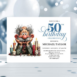 Epic Humor For Him 50th Birthday Bash Invitation 招待状